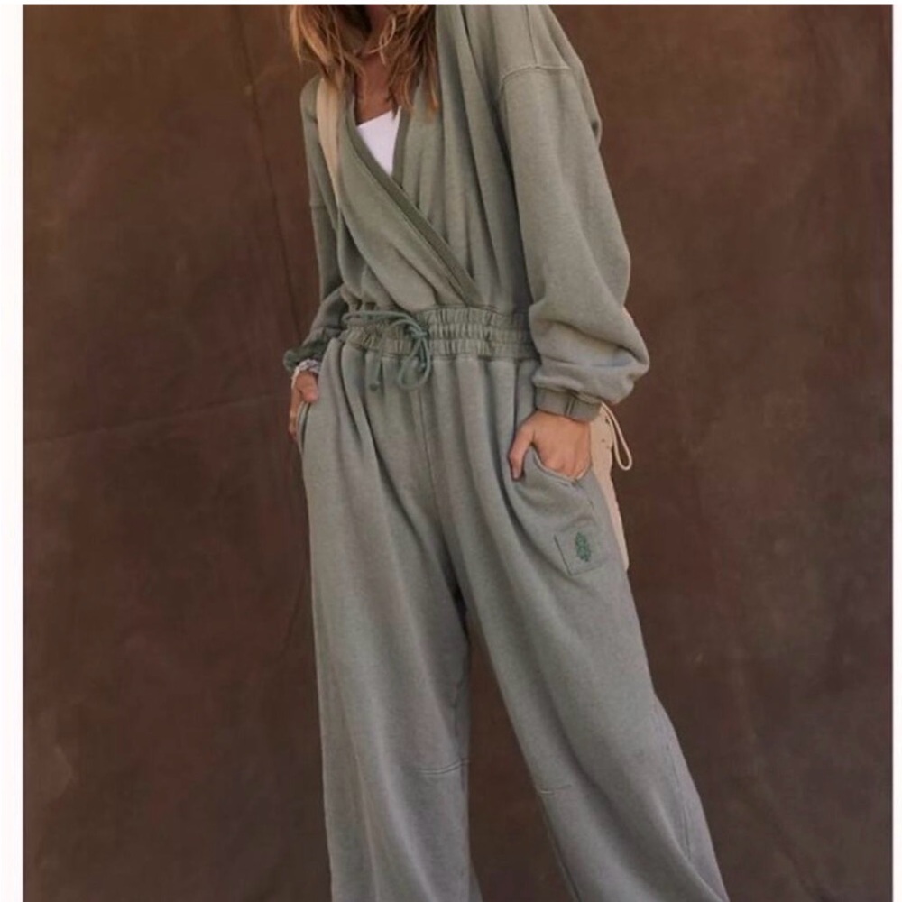 Free People Olive Green Jumpsuit